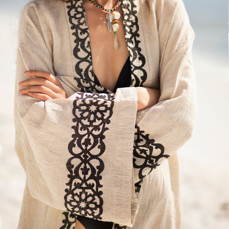 Bamboo cotton beach cover up and kimono
