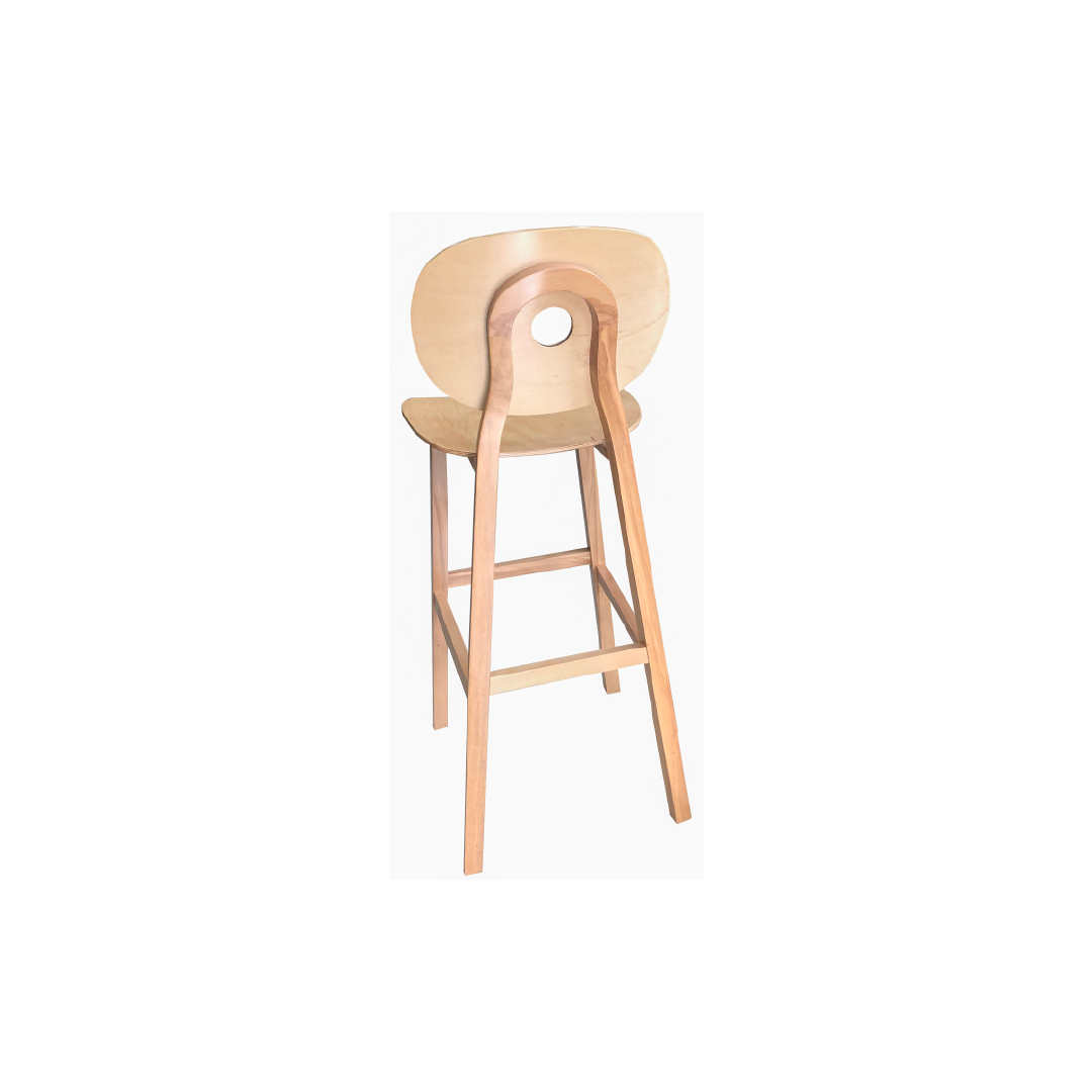 Solid Beech Wood Bar Stool