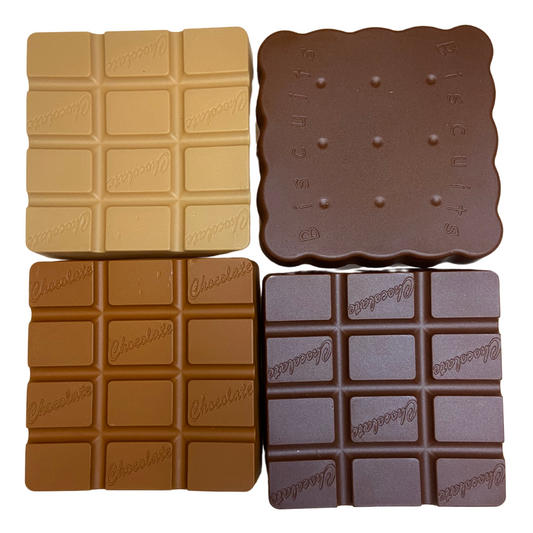 Chocolate & Biscuit Themed Airtight Storage Box Set - 4 Piece BPA-Free, Leak-Proof Containers