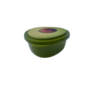 Avocado-themed airtight storage container with 800ml capacity, featuring a leak-proof seal for fresh food storage.
