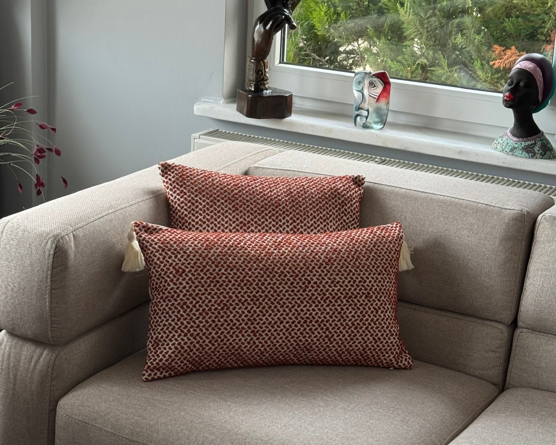 Jacquard Wool Blend Cushion Cover