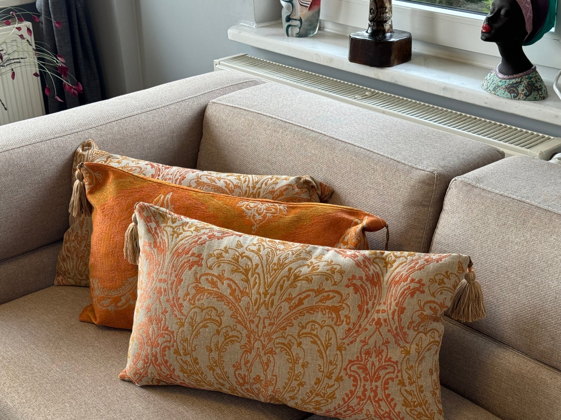 Jacquard Wool Blend Cushion Cover – Premium Woven Texture for Sofas & Home Decor