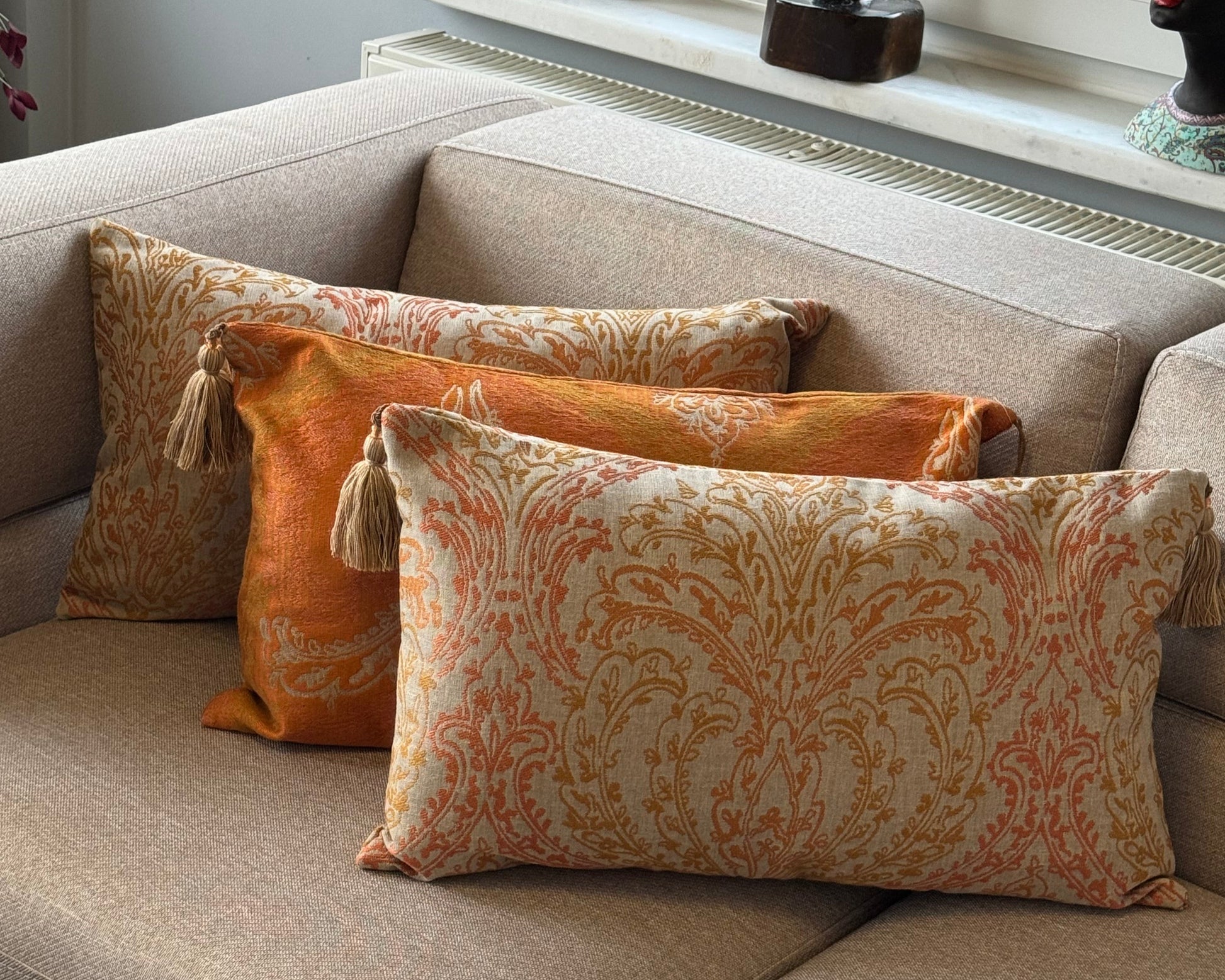 Jacquard Wool Blend Cushion Cover – Premium Woven Texture for Sofas & Home Decor