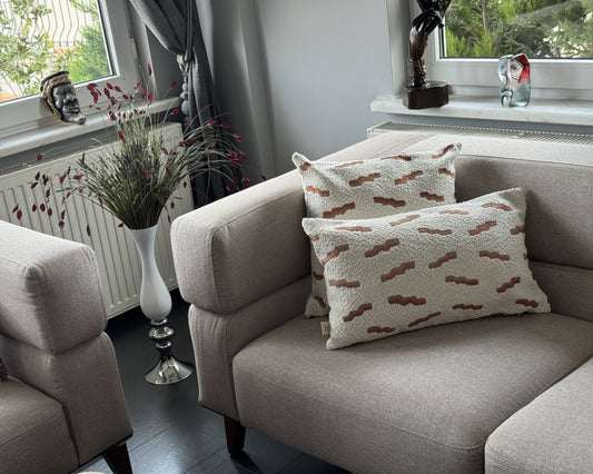 Jacquard Wool Blend Cushion Cover – Premium Woven Texture for Sofas & Home Decor