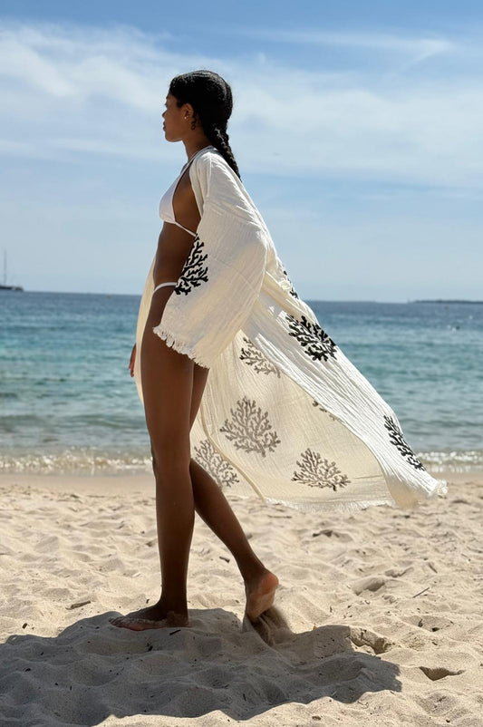 %100 cotton kimono robe for beachwear, spa, resort, bathgrown