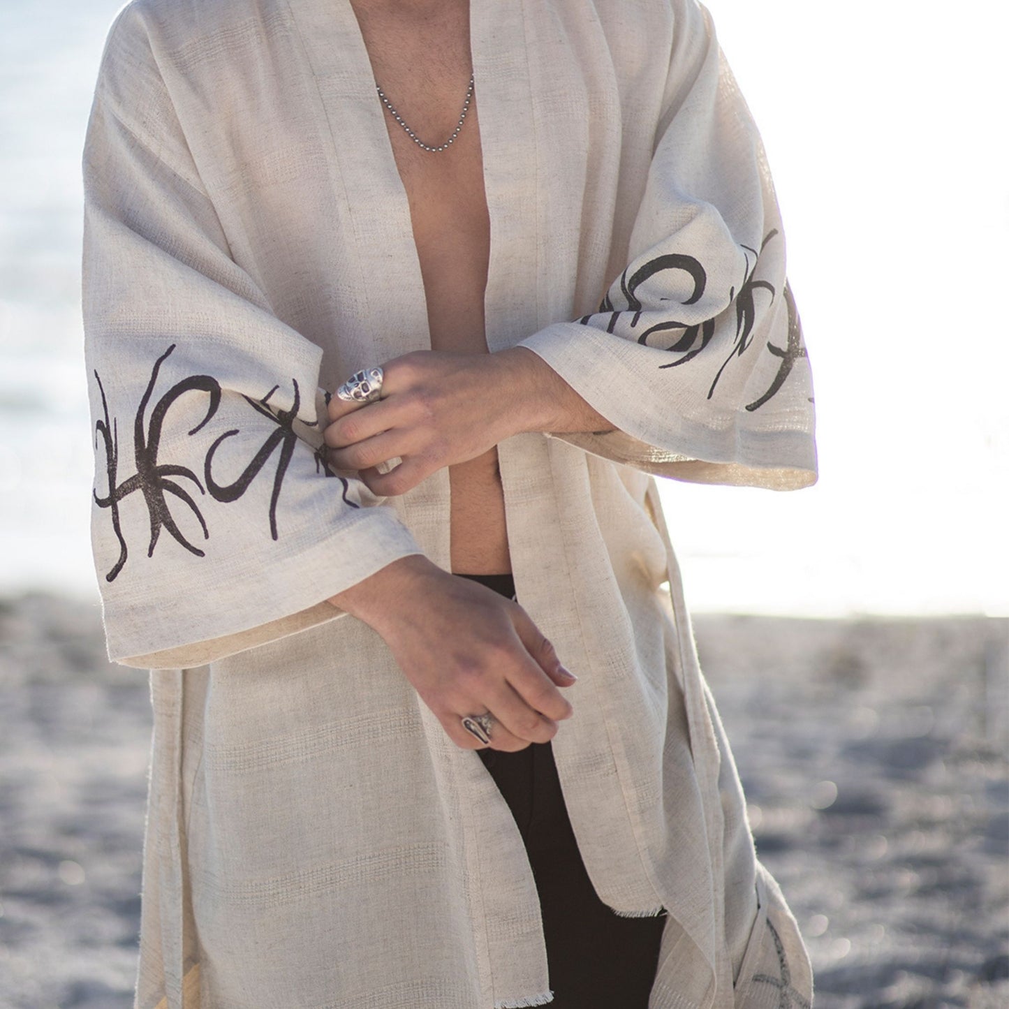 Men’s Kimono Robe – Premium Linen & Hemp Blend Timeless Elegance & Comfort