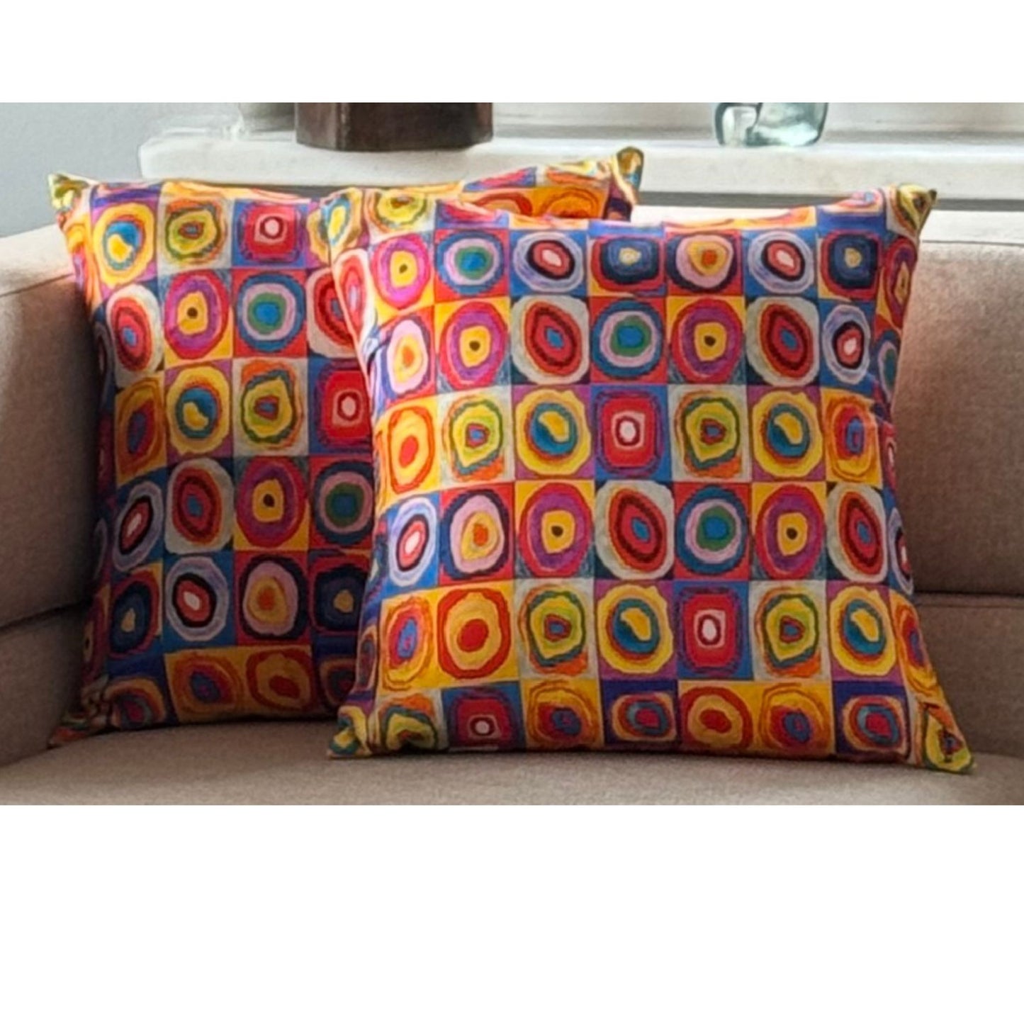 Ruston Colour Study Cushion Cover in Natural Silk – Artistic Elegance & Refinement