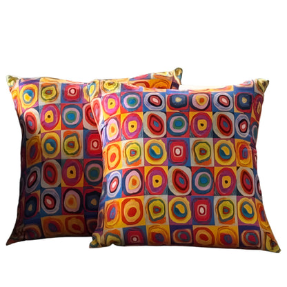Ruston Colour Study Cushion Cover in Natural Silk – Artistic Elegance & Refinement