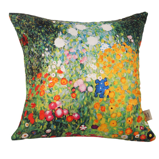 Natural Silk Flower Garden Cushion Cover – Timeless Elegance & Luxury