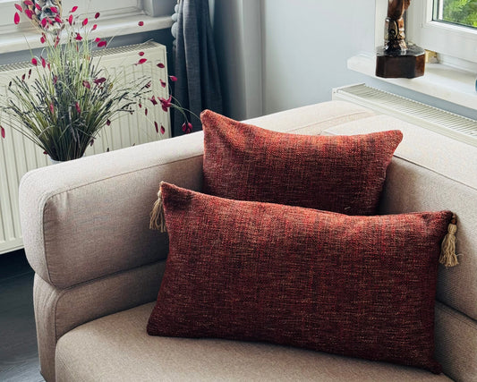 Mona Jacquard Wool Blend Cushion Cover – Premium Woven Texture for Sofas & Home Decor
