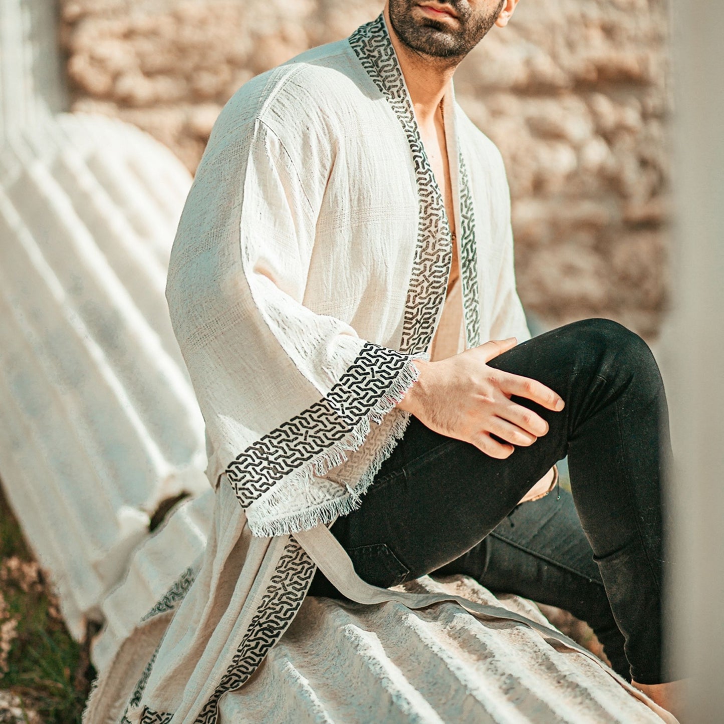 Men’s Kimono – Premium Linen & Hemp Blend Timeless Elegance & Comfort